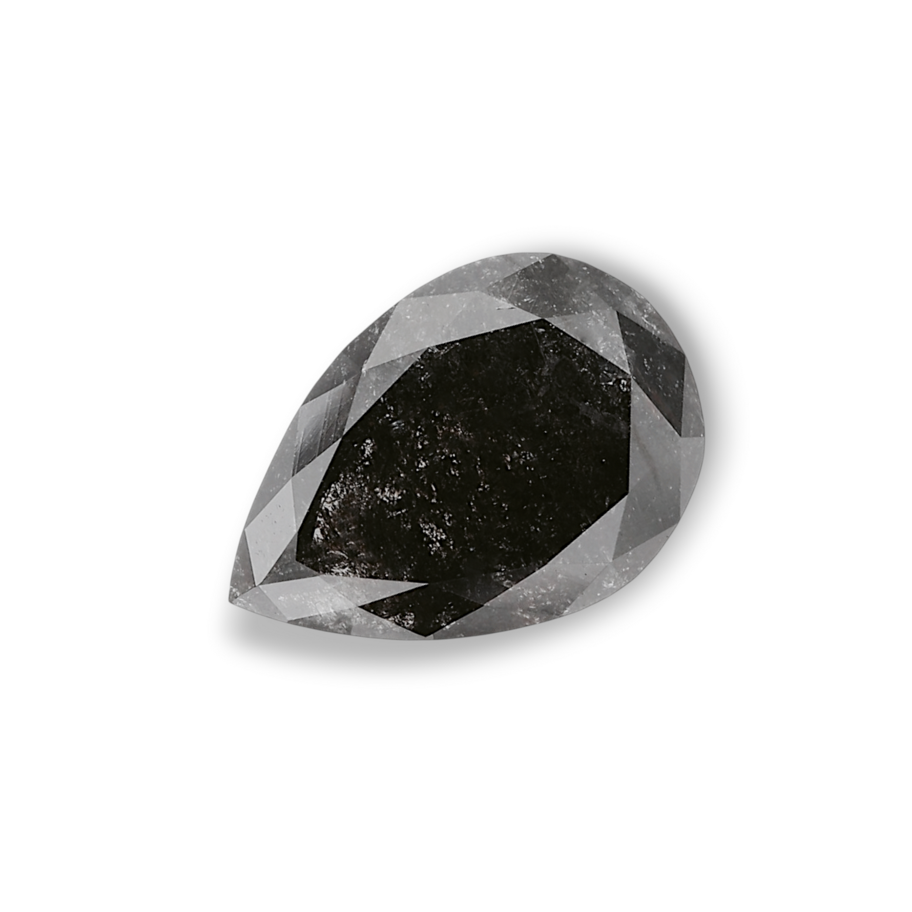 2.34 Carat Natural Black Pear Diamond GIA