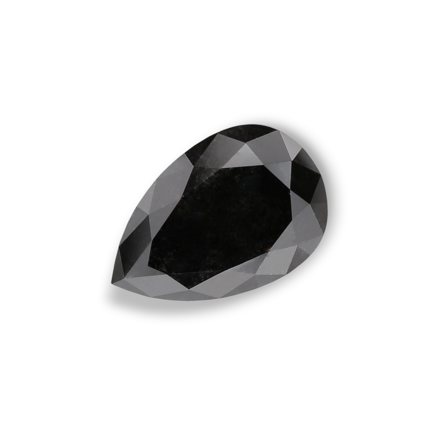 1.86 Carat Natural Black Pear Diamond GIA