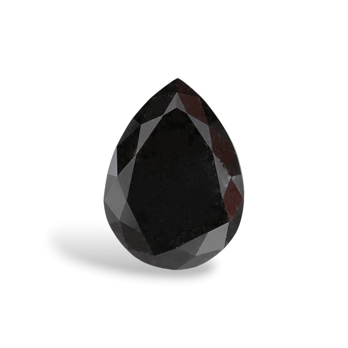 1.55 Carat Natural Black Pear Diamond GIA