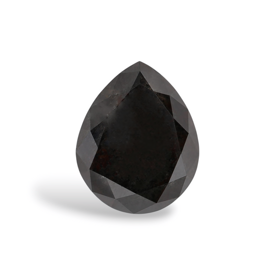 1.7 Carat Natural Black Pear Diamond GIA
