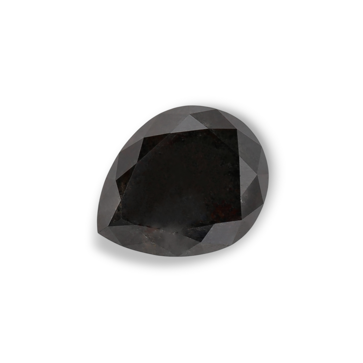 1.7 Carat Natural Black Pear Diamond GIA