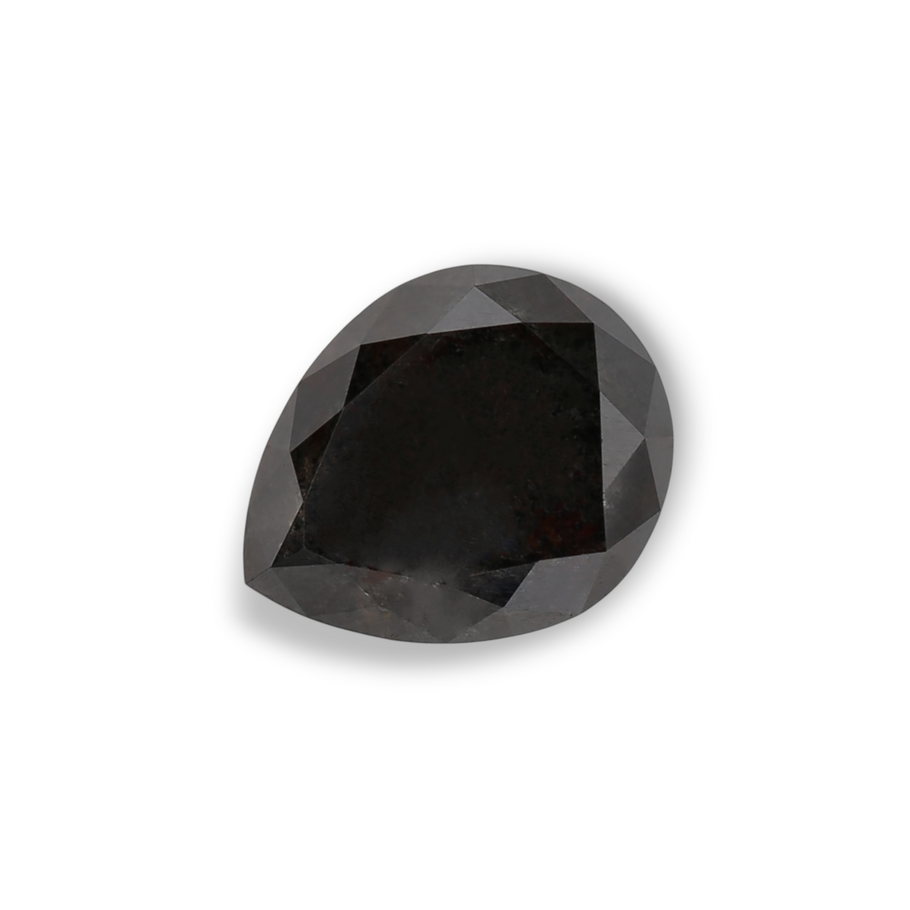 1.7 Carat Natural Black Pear Diamond GIA