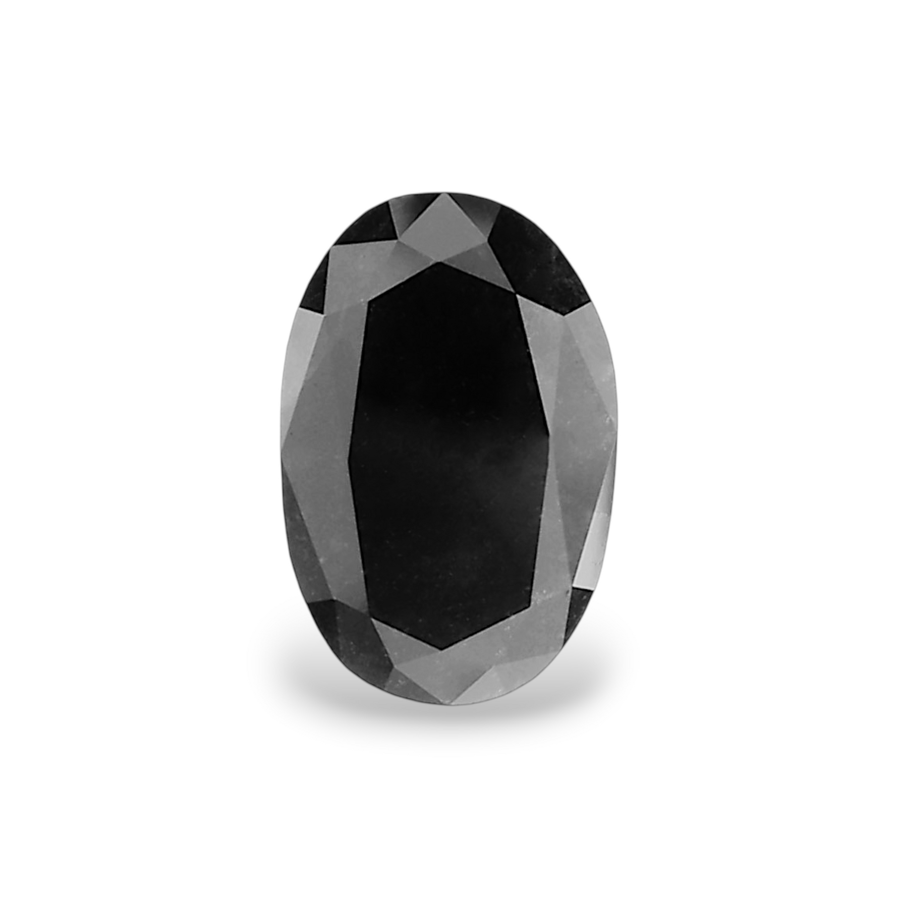 3.07 Carat Natural Black Oval Diamond GIA