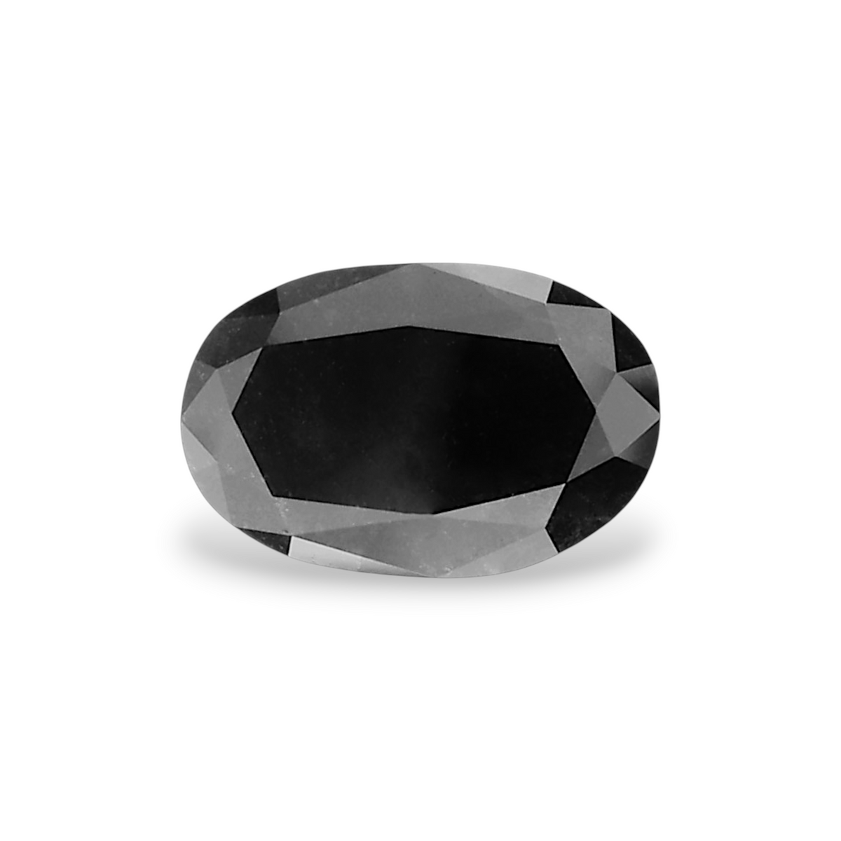 3.07 Carat Natural Black Oval Diamond GIA