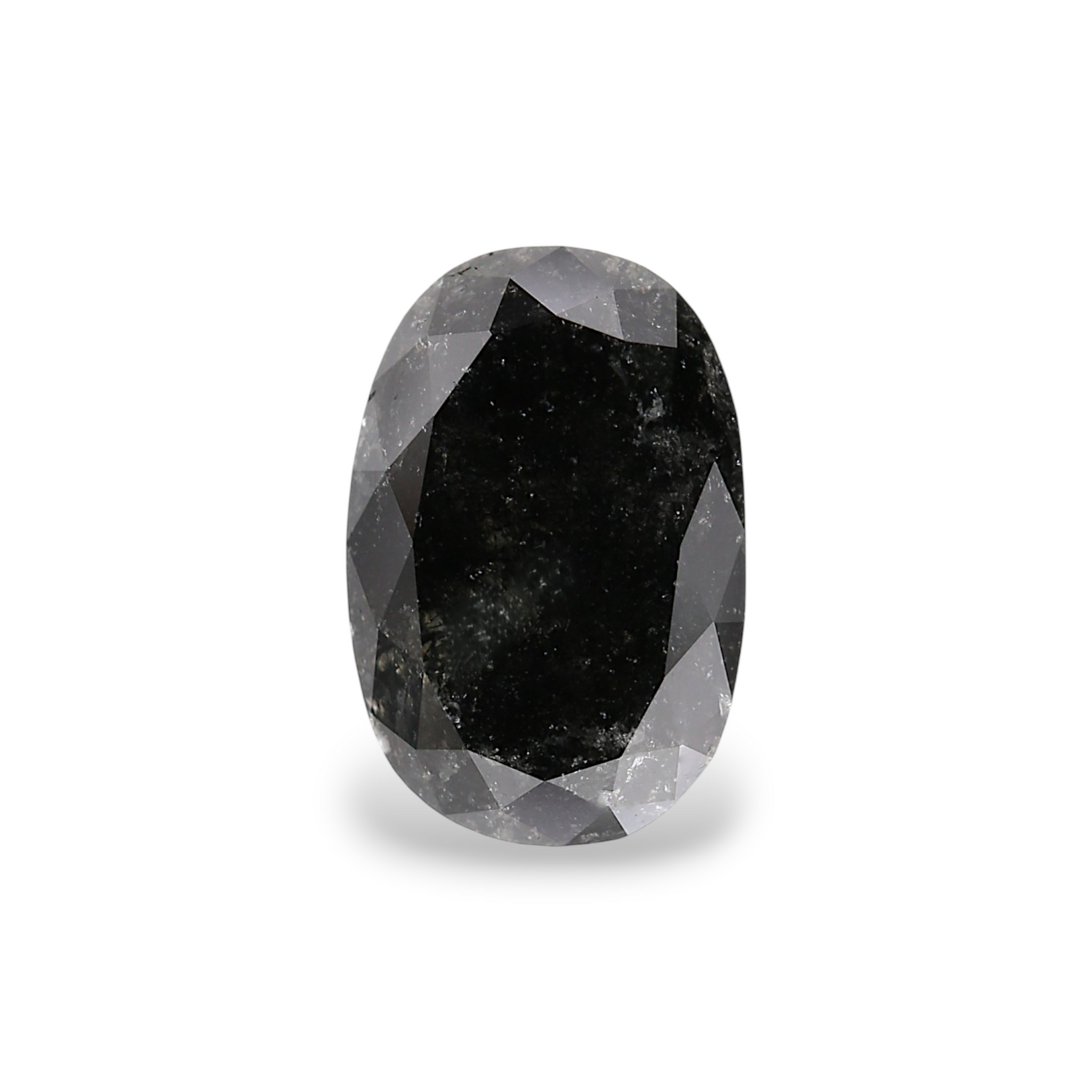 2.91 Carat Natural Black Oval Diamond GIA