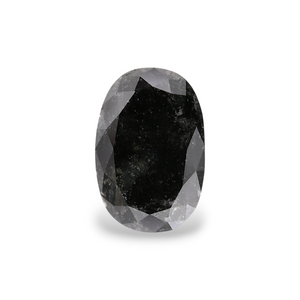 2.91 Carat Natural Black Oval Diamond GIA