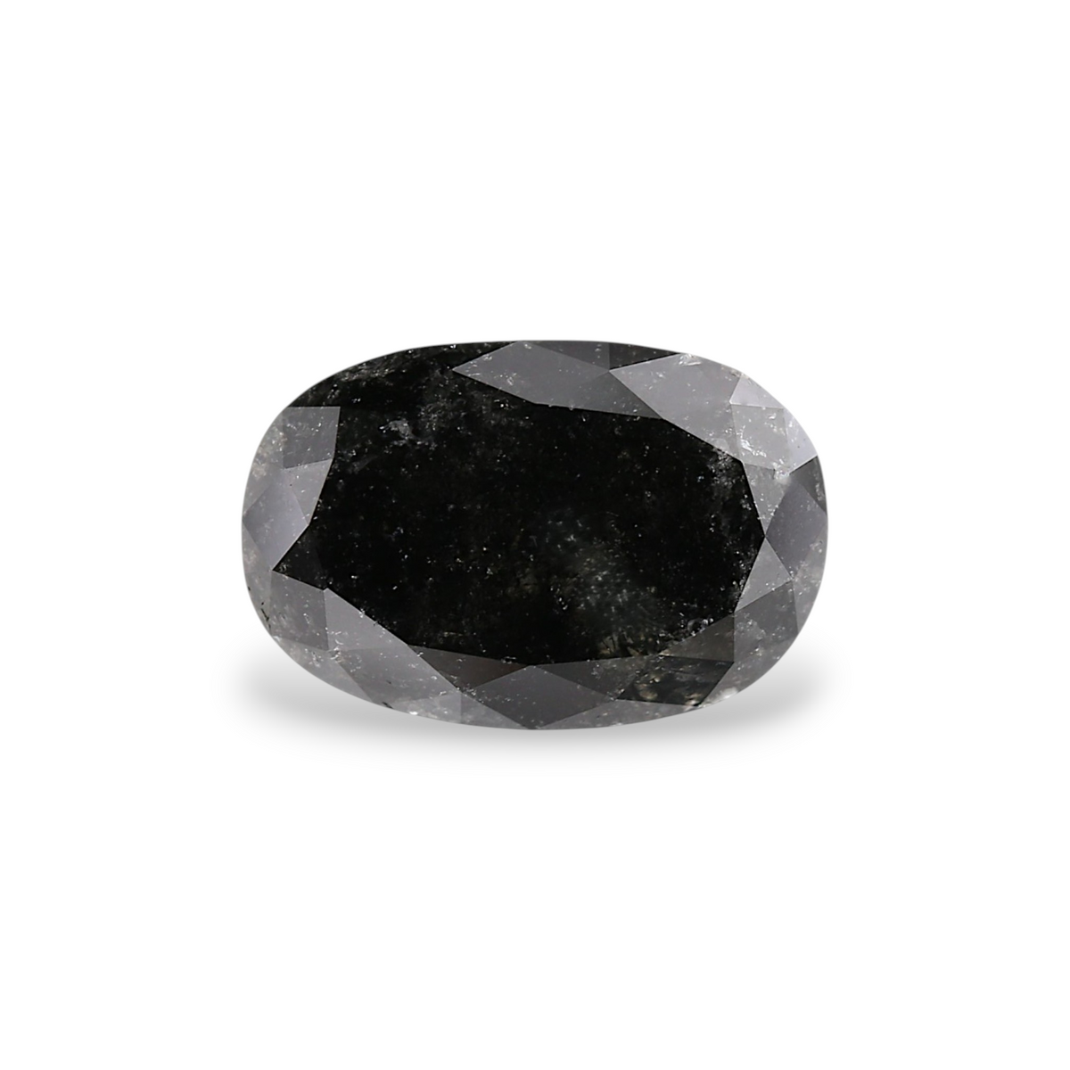 2.91 Carat Natural Black Oval Diamond GIA