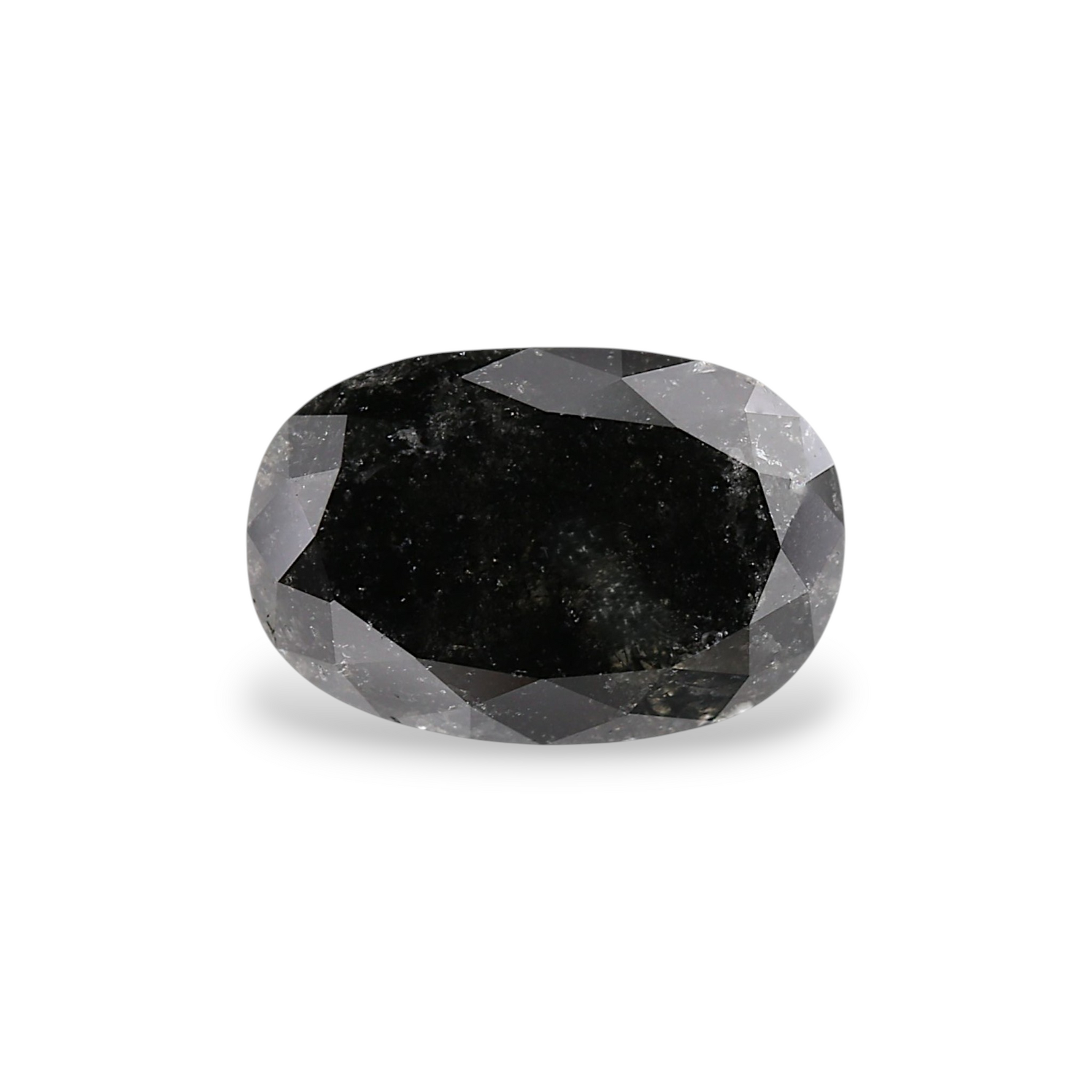 2.91 Carat Natural Black Oval Diamond GIA