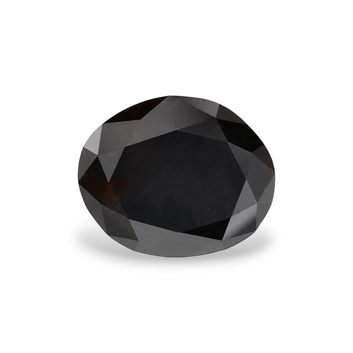 1.14 Carat Natural Black Oval Diamond GIA