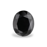 1.21 Carat Natural Black Oval Diamond GIA
