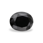 1.21 Carat Natural Black Oval Diamond GIA
