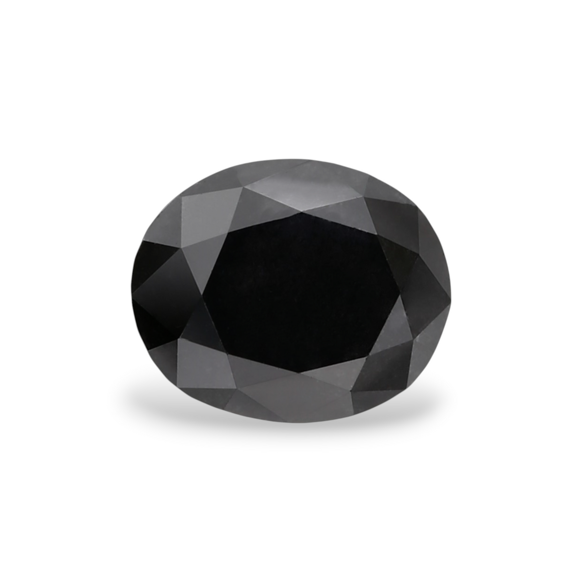 1.21 Carat Natural Black Oval Diamond GIA
