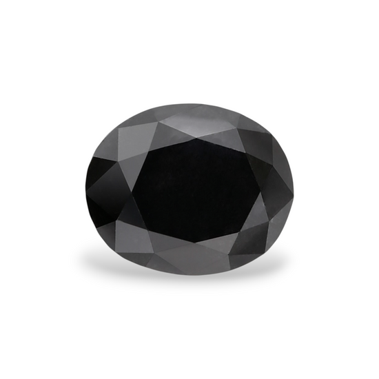 1.21 Carat Natural Black Oval Diamond GIA