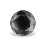 3.48 Carat Natural Black Round Diamond GIA