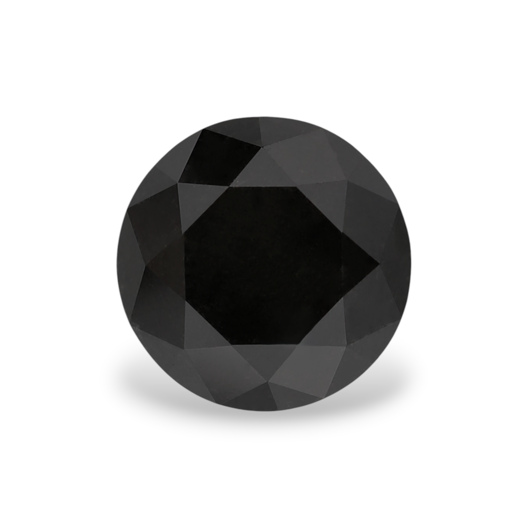 1.98 Carat Natural Black Round Diamond GIA