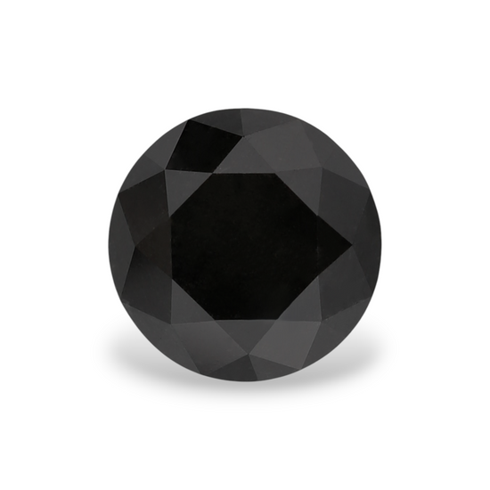 1.98 Carat Natural Black Round Diamond GIA