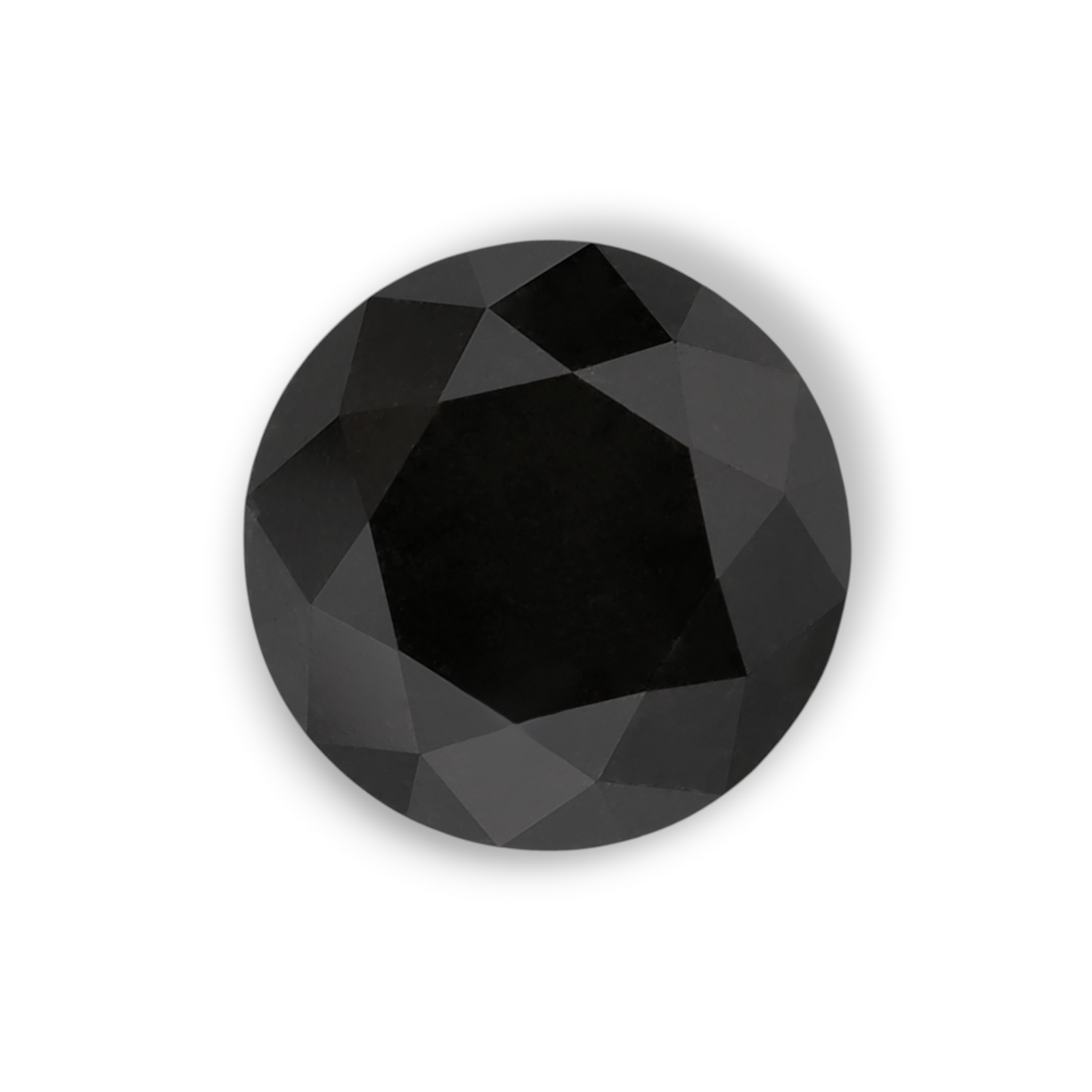 1.98 Carat Natural Black Round Diamond GIA