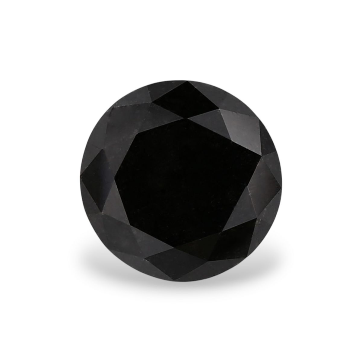1.23 Carat Natural Black Round Diamond GIA