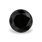 1.23 Carat Natural Black Round Diamond GIA