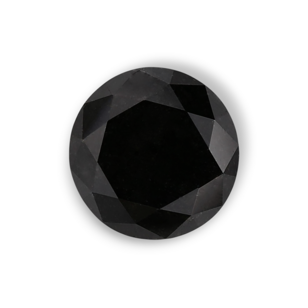 1.23 Carat Natural Black Round Diamond GIA