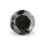 4.72 Carat Natural Black Round Diamond GIA