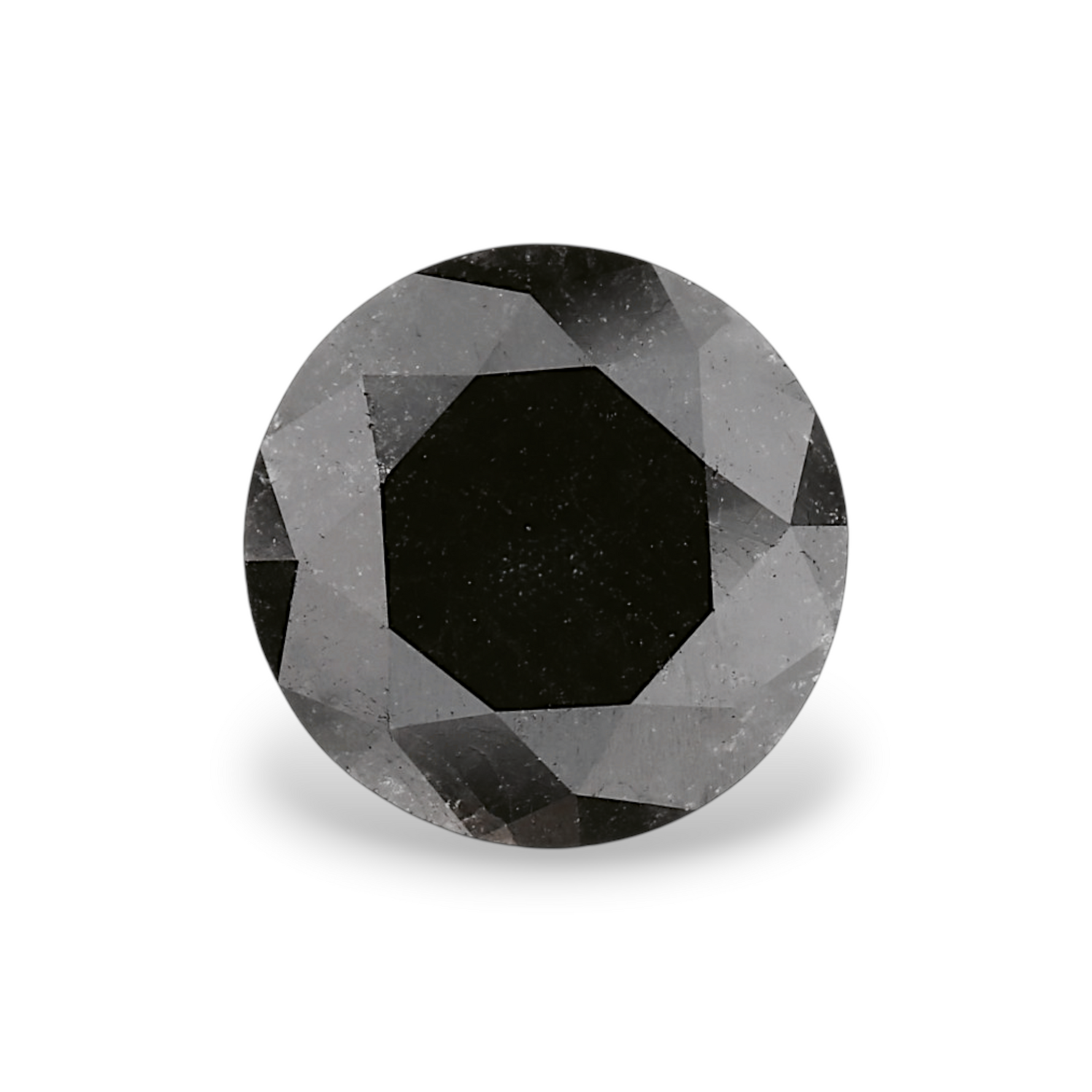 3.05 Carat Natural Black Round Diamond GIA