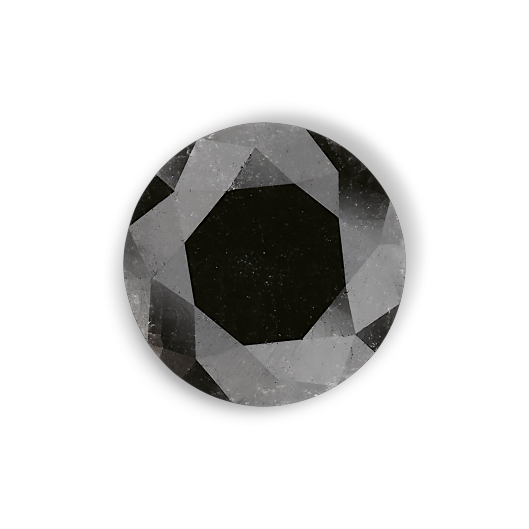 3.05 Carat Natural Black Round Diamond GIA