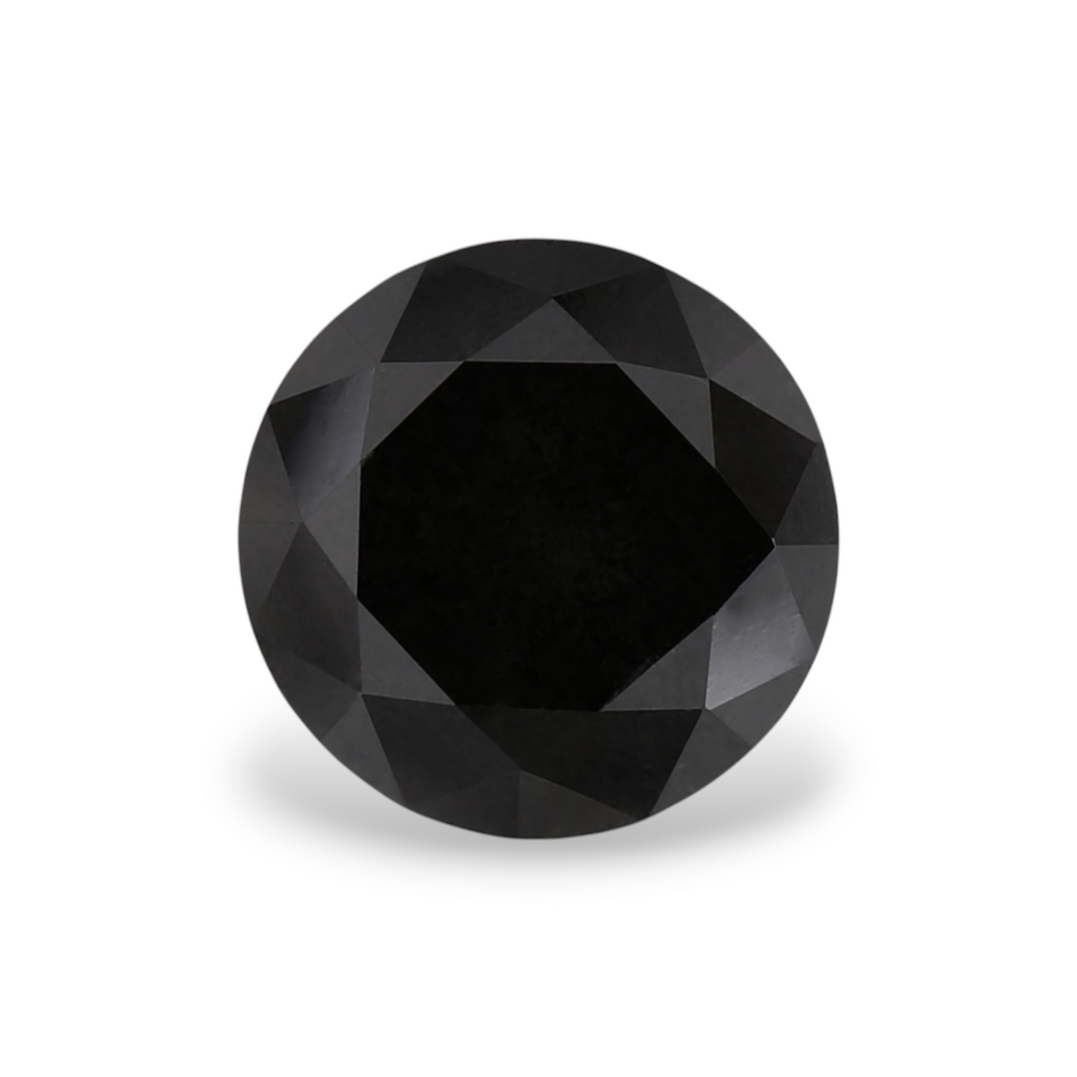 1.49 Carat Natural Black Round Diamond GIA