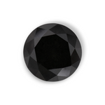 1.49 Carat Natural Black Round Diamond GIA