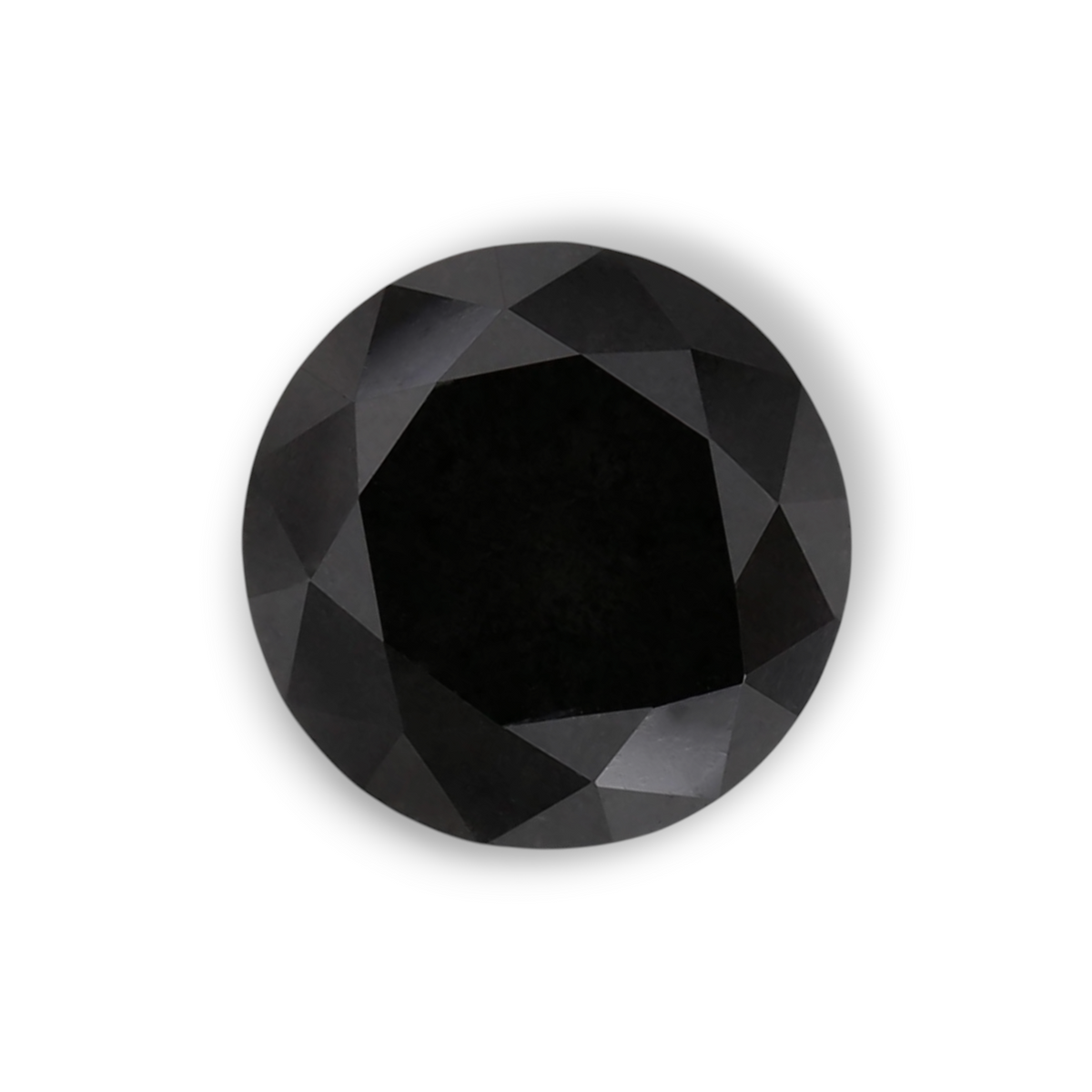1.49 Carat Natural Black Round Diamond GIA