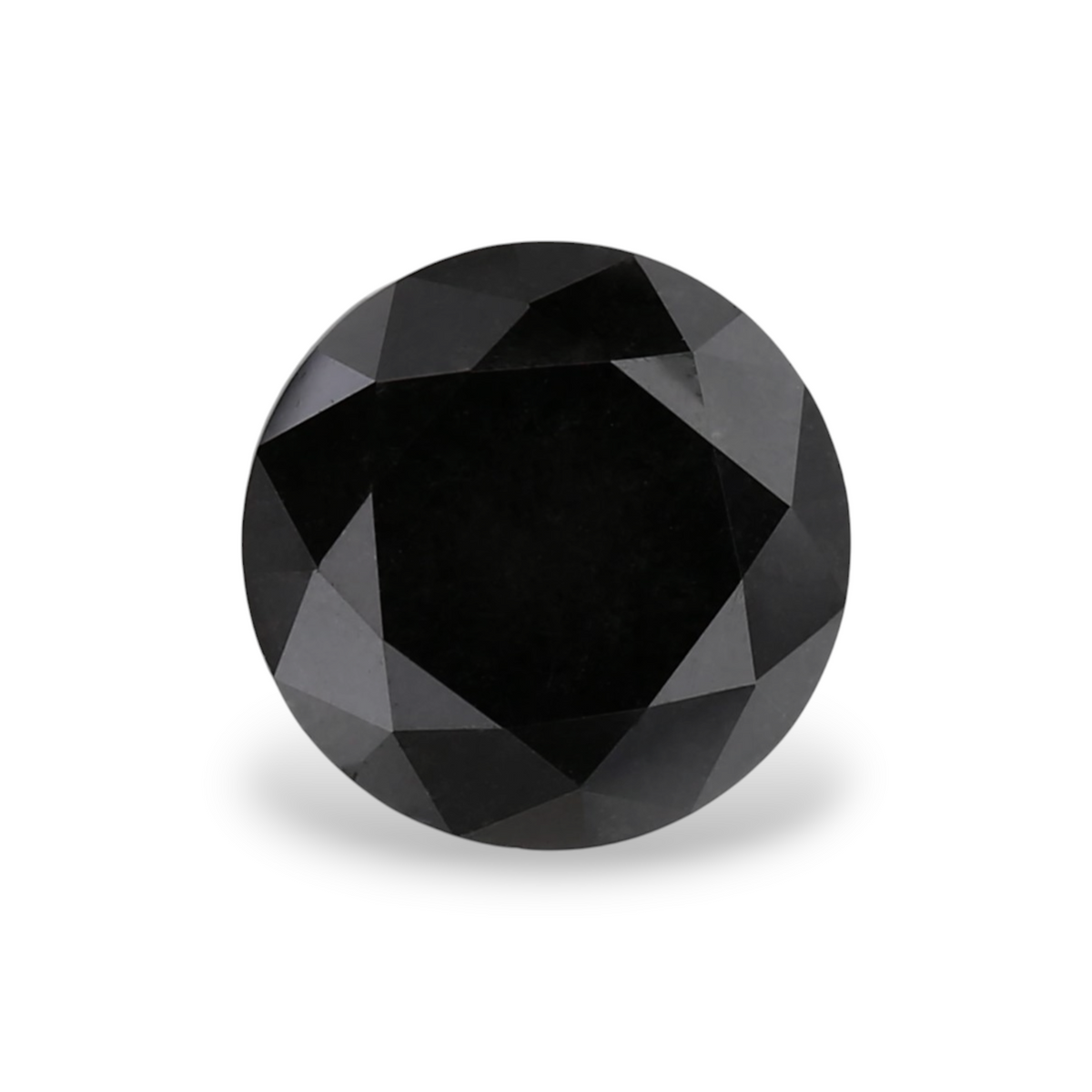 1.25 Carat Natural Black Round Diamond GIA