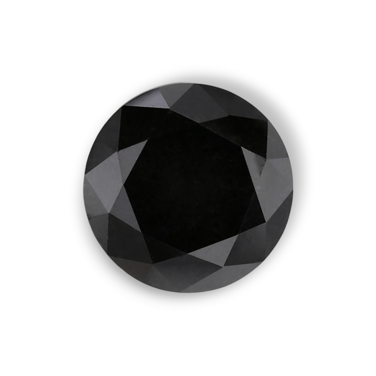 1.25 Carat Natural Black Round Diamond GIA