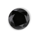 1.25 Carat Natural Black Round Diamond GIA