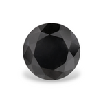 1.77 Carat Natural Black Round Diamond GIA