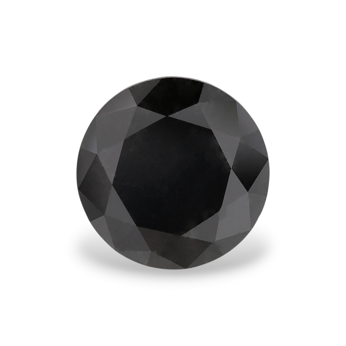 1.77 Carat Natural Black Round Diamond GIA
