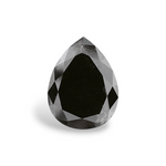 3.49 Carat Natural Black Pear Diamond GIA