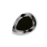 3.49 Carat Natural Black Pear Diamond GIA
