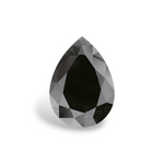 3.36 Carat Natural Black Pear Diamond GIA