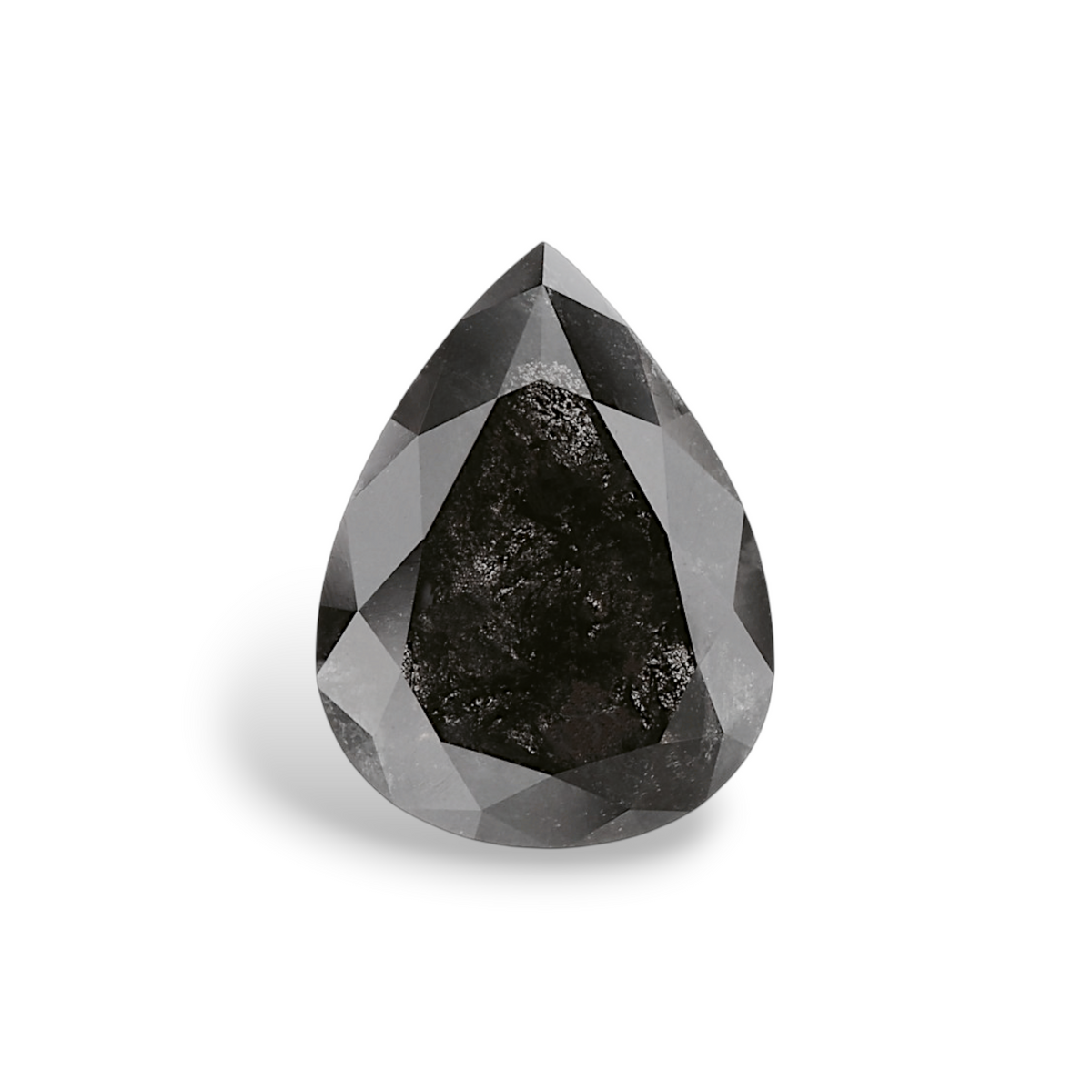 2.25 Carat Natural Black Pear Diamond GIA