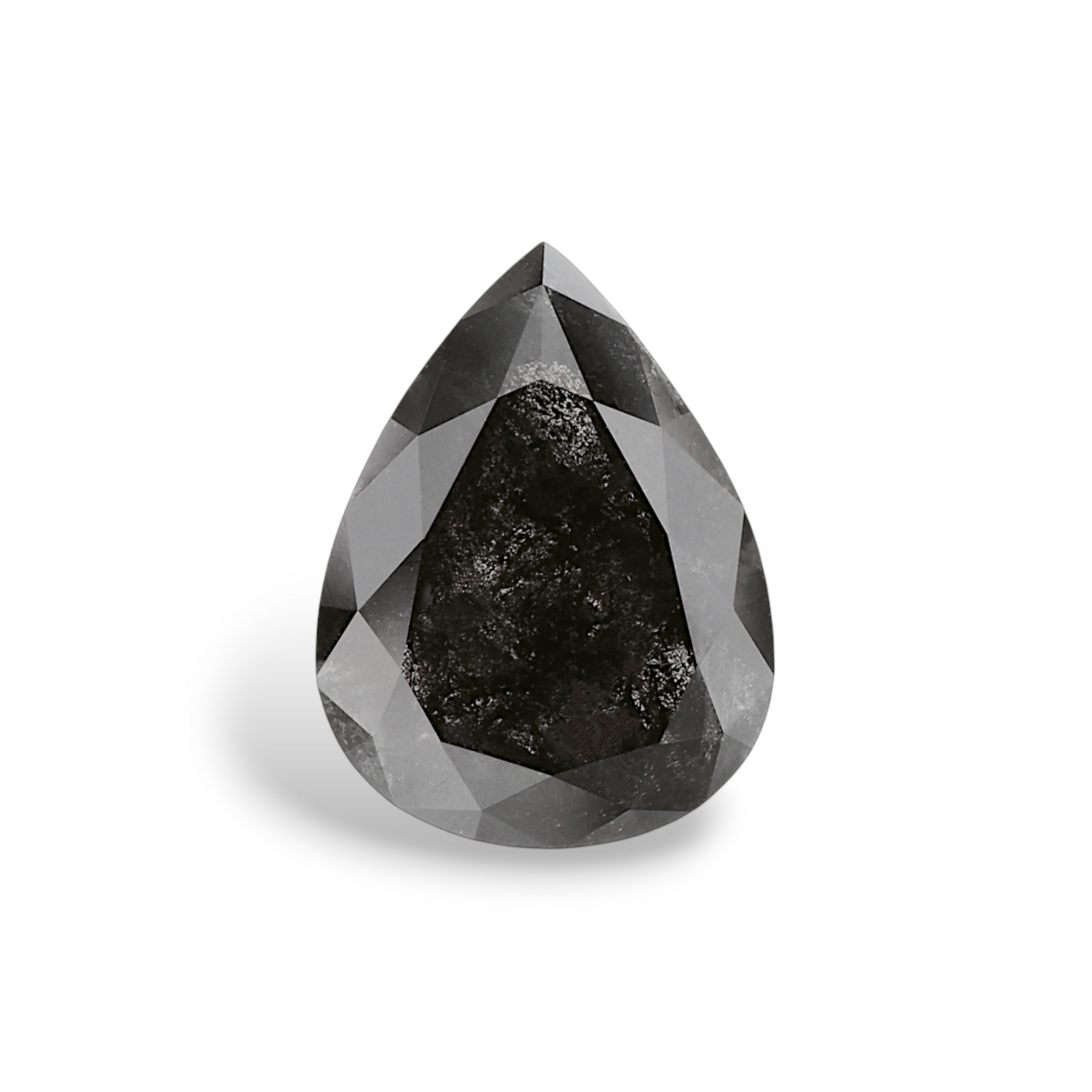 2.25 Carat Natural Black Pear Diamond GIA