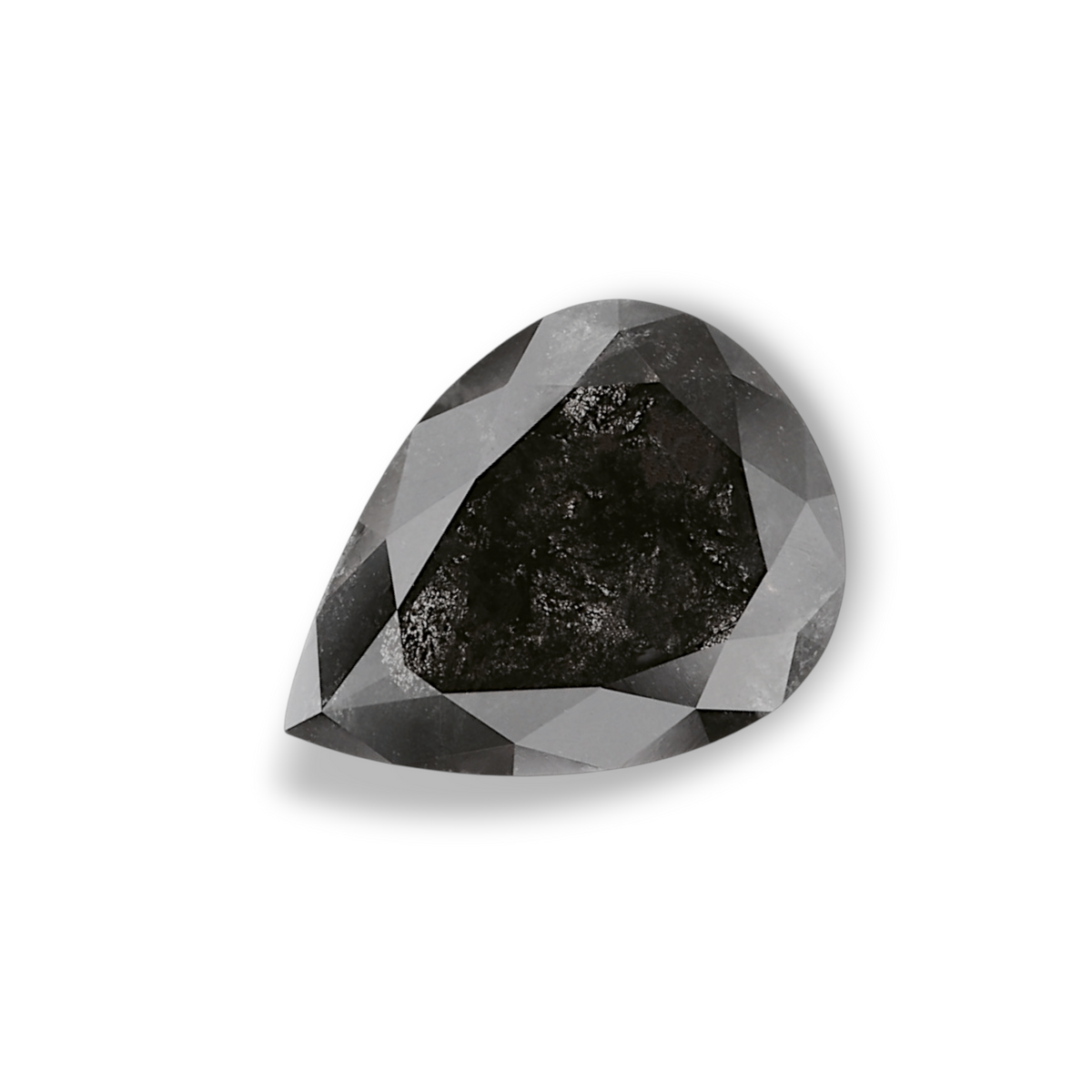 2.25 Carat Natural Black Pear Diamond GIA