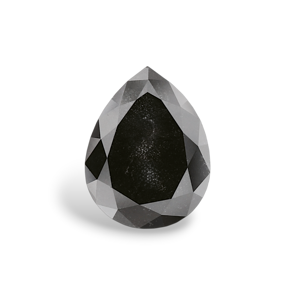 2.01 Carat Natural Black Pear Diamond GIA