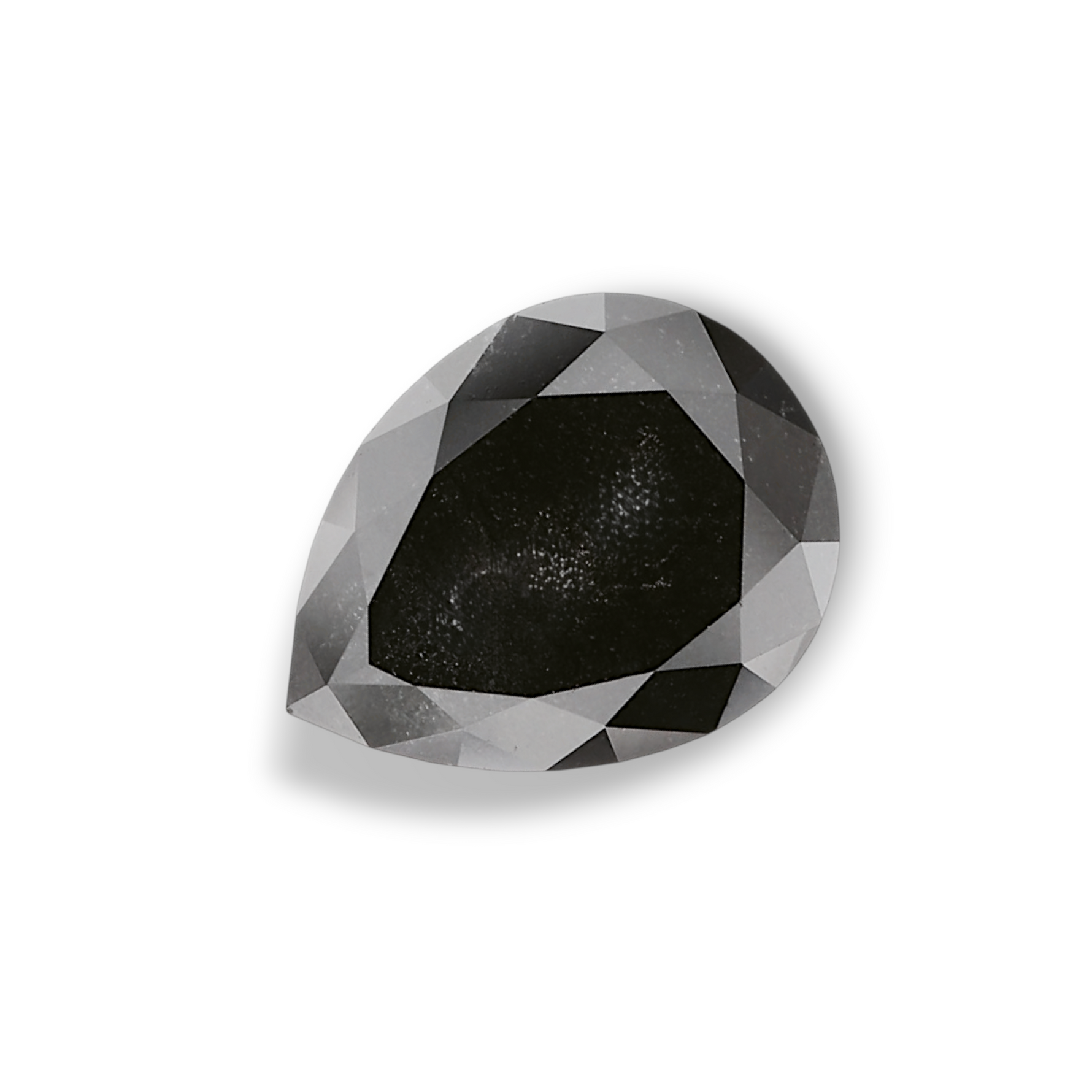 2.01 Carat Natural Black Pear Diamond GIA