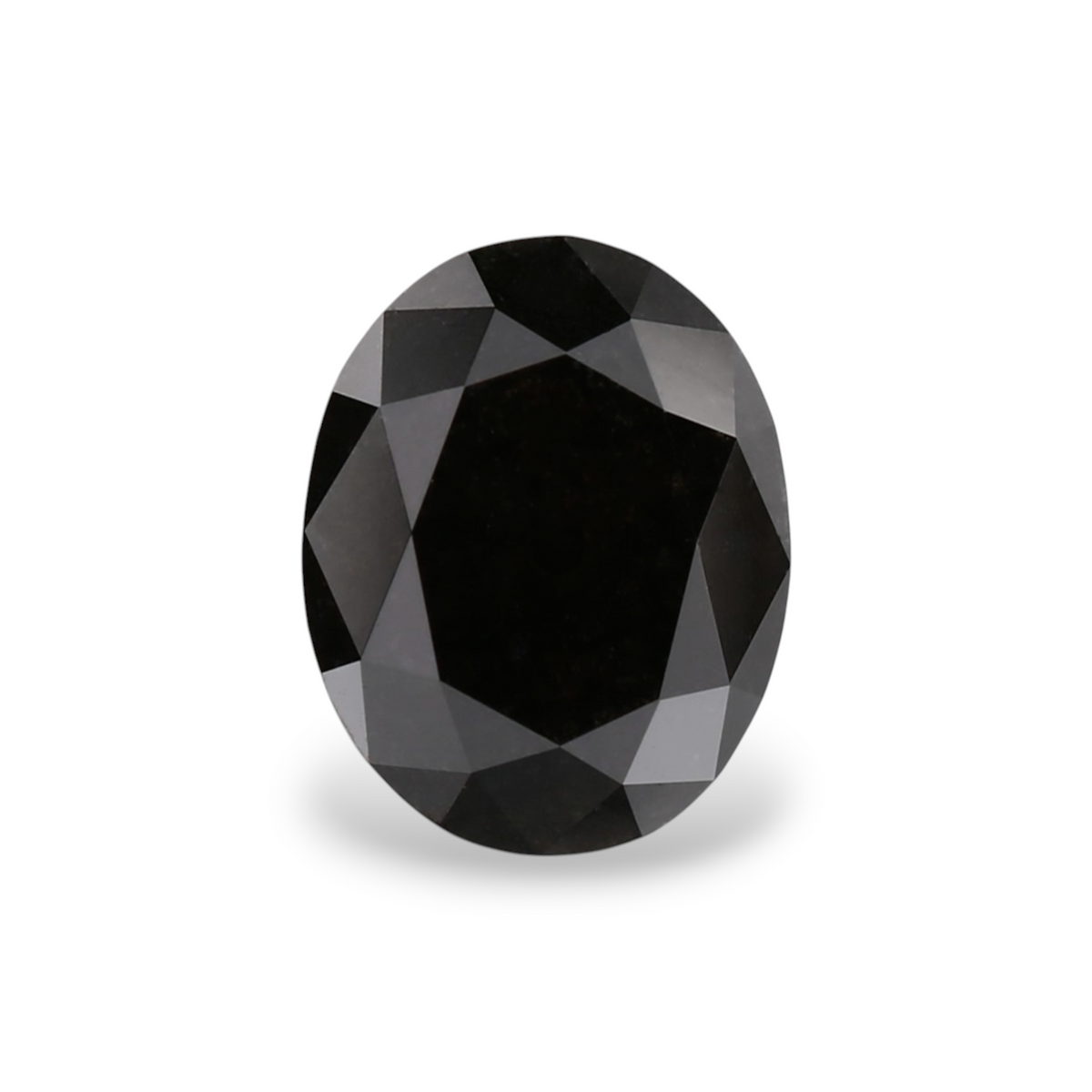1.7 Carat Natural Black Oval Diamond GIA