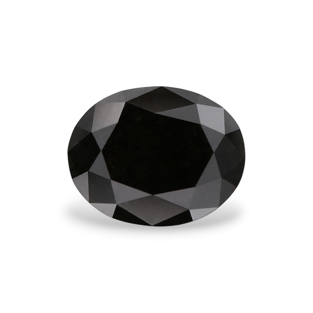 1.7 Carat Natural Black Oval Diamond GIA