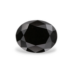1.7 Carat Natural Black Oval Diamond GIA