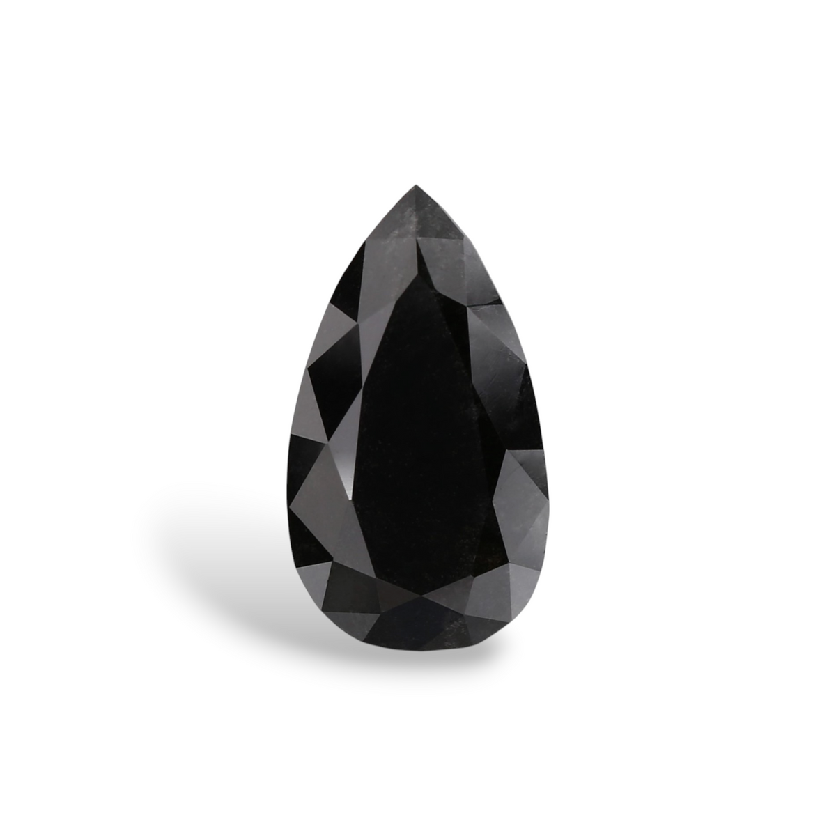 1.49 Carat Natural Black Pear Diamond GIA