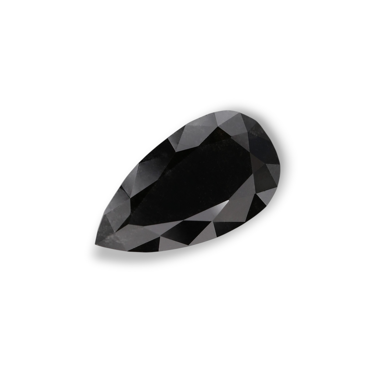 1.49 Carat Natural Black Pear Diamond GIA