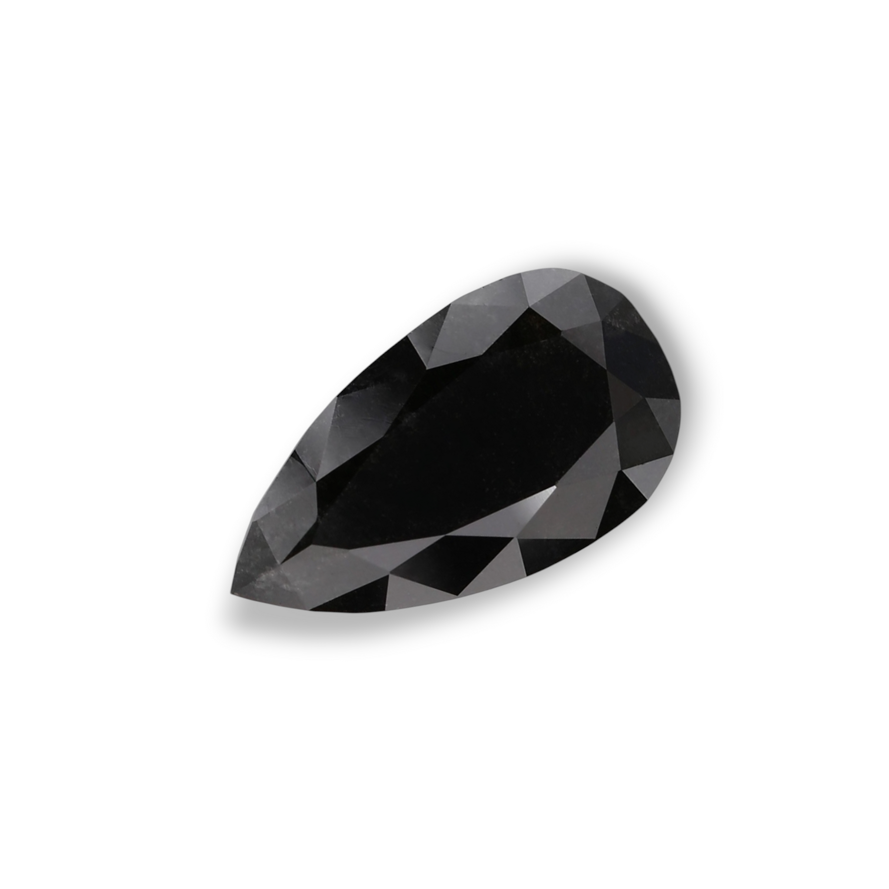 1.49 Carat Natural Black Pear Diamond GIA
