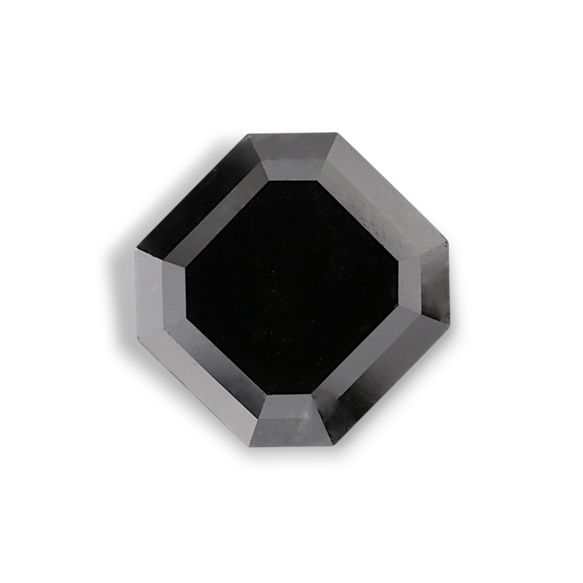 4.61 Carat Natural Black Sq emerald Diamond GIA